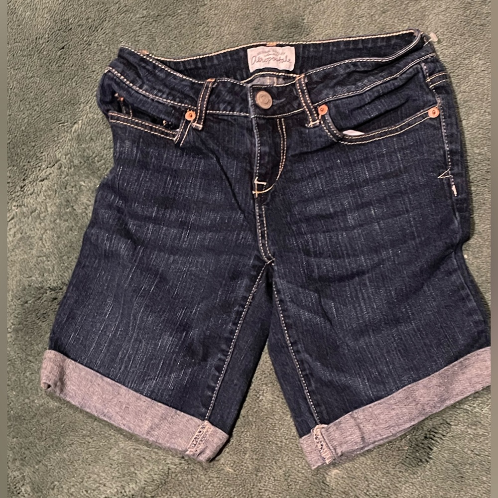 Dark Blue Denim Shorts